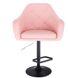 LuxuryForm Barová stolička ANDORA na čiernom tanieri - ružová