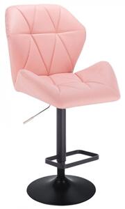 LuxuryForm Barová stolička MILANO MAX na čiernom tanieri - ružová