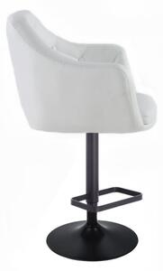 LuxuryForm Barová stolička ANDORA na čiernom tanieri - biela