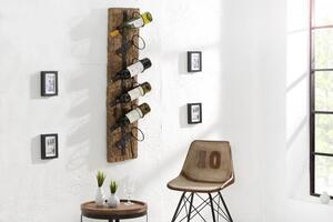 Invicta Interior - Masívny stojan na víno BARRACUDA 100 cm z teakového naplaveného dreva