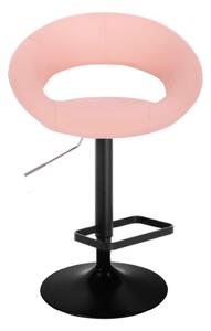 LuxuryForm Barová stolička NAPOLI na čiernom tanieri - ružová