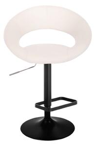 LuxuryForm Barová stolička NAPOLI na čiernom tanieri - biela