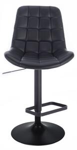 LuxuryForm Barová stolička PARIS na čiernom tanieri - čierna