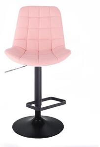 LuxuryForm Barová stolička PARIS na čiernom tanieri - ružová