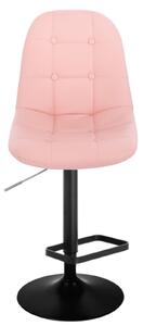 LuxuryForm Barová stolička SAMSON na čiernom tanieri - ružová