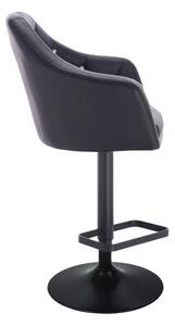LuxuryForm Barová stolička ROMA na čiernom tanieri - čierna