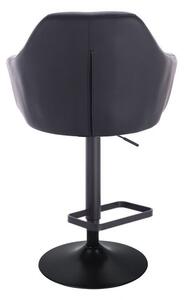 LuxuryForm Barová stolička ROMA na čiernom tanieri - čierna