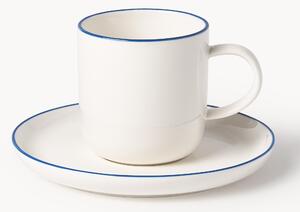 Porcelánové šálky na kávu's podšálkami Facile, 2 ks