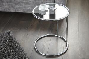 Invicta Interior - Dizajnový konferenčný stolík ART DECO 40 cm, strieborný