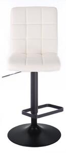 LuxuryForm Barová stolička TOLEDO na čiernom tanieri - biela