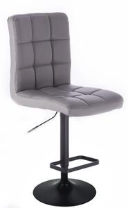 LuxuryForm Barová stolička TOLEDO na čiernom tanieri - šedá