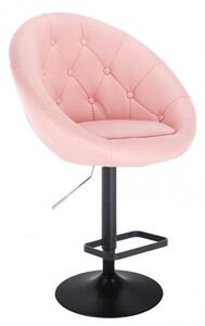 LuxuryForm Barová stolička VERA na čiernom tanieri - ružová