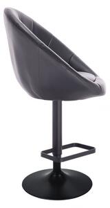 LuxuryForm Barová stolička VERA na čiernom tanieri - čierna