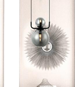Závesná lampa Mira, štýl vintage, 2pl, dymová sivá