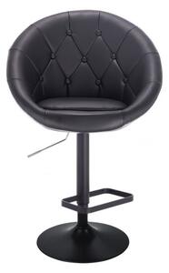 LuxuryForm Barová stolička VERA na čiernom tanieri - čierna