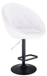 LuxuryForm Barová stolička VERA na čiernom tanieri - biela