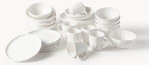 Súprava riadu s reliéfom z porcelánu Sali, 6 osôb (30 dielov)