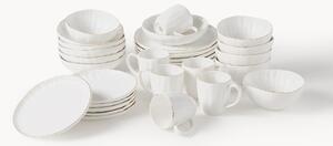 Súprava riadu s reliéfom z porcelánu Sali, 6 osôb (30 dielov)