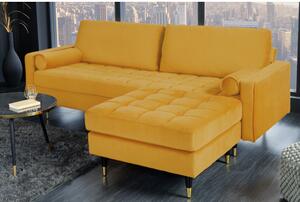 Taburetka 41302 Cozy Zamat Žltá-Komfort-nábytok
