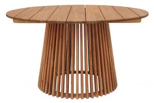 Záhradný stôl Lorca, okrúhly, teakovým drevom, prírodný, Ø120×75 cm – House Nordic