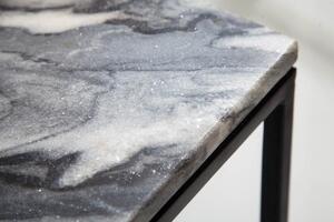 Invicta Interior - Dizajnový konferenčný stolík ELEMENTS 50 cm mramorovo šedý