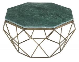 Invicta Interior - Konferenčný stolík DIAMOND 69 cm mramorovo zelený