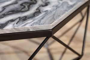 Invicta Interior - Konferenčný stolík DIAMOND 69 cm mramorovo šedý