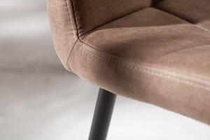 Invicta Interior - Priemyselná konzolová stolička MODENA II vintage taupe s ozdobným prešívaním