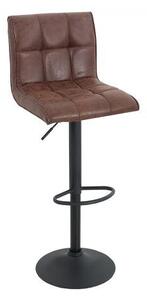 Invicta Interior - Výškovo nastaviteľná barová stolička MODENA vintage hnedá