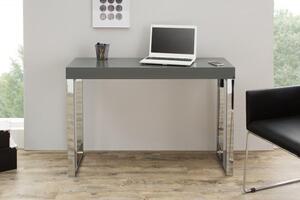 Nemecko - Moderný písací stôl GRAY DESK 120x40 cm vysoký lesk, tmavošedý