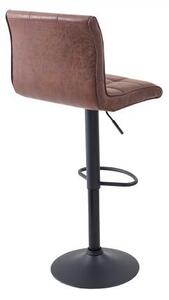 Invicta Interior - Výškovo nastaviteľná barová stolička MODENA vintage hnedá