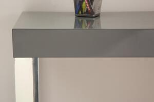 Nemecko - Moderný písací stôl GRAY DESK 120x40 cm vysoký lesk, tmavošedý