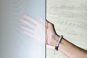 Aqualine Sapho, WALK-IN stena na inštaláciu na múr so vzperou, jednodielna, 700 mm, matné sklo