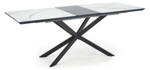 Jedálenský stôl DAISIL biely mramor/čierna