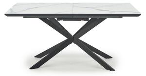 Jedálenský stôl DAISIL biely mramor/čierna