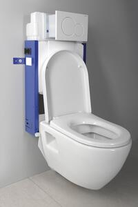 Aqualine WC SADA závesné WC Nera s nádržkou a tlačidlom Geberit, pre zamurovanie