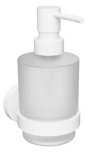 Sapho X-ROUND WHITE dávkovač mydla 200 ml, mliečne sklo, biela mat