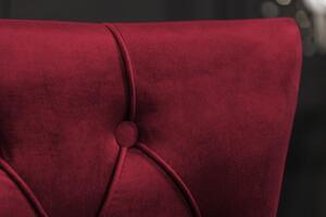 Invicta Interior - Stolička CASTLE Chesterfield vintage červená, zamat