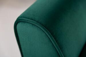 Invicta Interior - Elegantná lavica SCARLETT 90 cm smaragdovo zelená, zamat