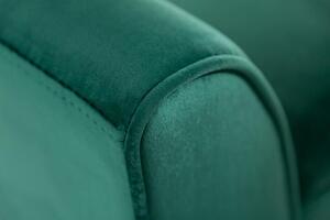 Invicta Interior - Elegantná lavica SCARLETT 90 cm smaragdovo zelená, zamat