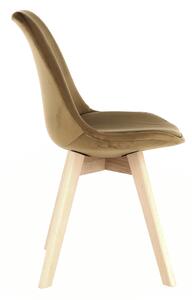 Jedálenská stolička Lorita - hnedá (Velvet) / buk