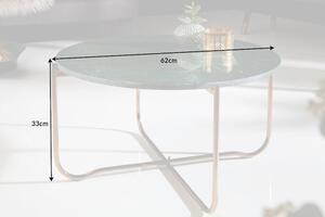 Invicta Interior - Exkluzívny konferenčný stolík NOBLE I 62 cm zelený mramor