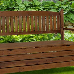 TEMPO Záhradná lavička, hnedá, 150cm, AMULA