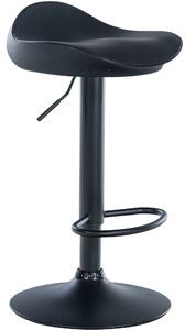 Barová stolička Alisson ~ koženka, čierna podnož - Čierna