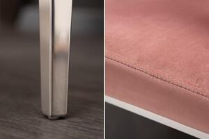 Invicta Interior - Elegantná stolička MODERN BAROQUE zamat, ružová