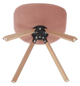 Jedálenská stolička Sabra - ružová (Velvet) / buk