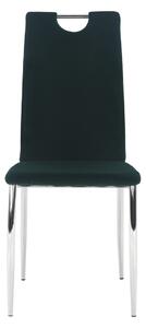 Jedálenská stolička Oliva New - smaragdová (Velvet) / chróm