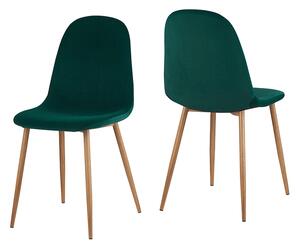 Jedálenská stolička Lega - smaragdová (Velvet) / buk
