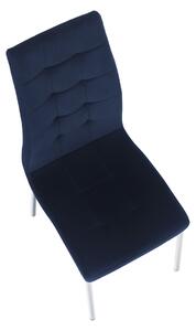 Jedálenská stolička Gerda New - modrá (Velvet) / chróm