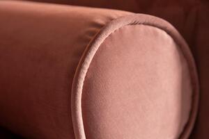 Invicta Interior - Elegantná 3-miestna pohovka COZY VELVET 225 cm matný ružový zamat